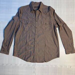 Tasso-elba Men's Grey and Brown Shirt